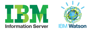 IBM Information Server logo, IBM Watson logo