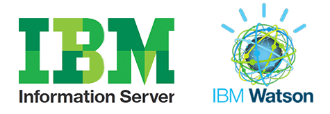 IBM Information Server logo, IBM Watson logo